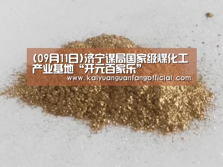 (09月11日)济宁谋局国家级煤化工产业基地“开元百家乐”(图4) 开元官方